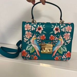 NEW- Furla Metropolis S aquA green handbag